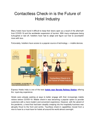 Contactless Check-in is the Future of Hotel Industry