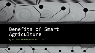 Benefits of Smart Agriculture