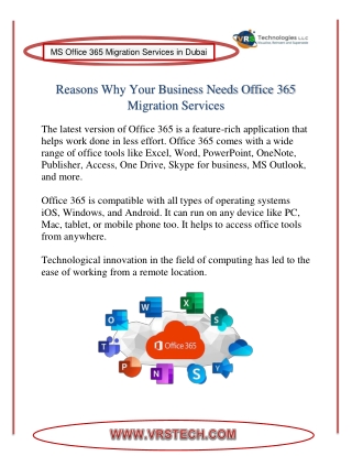 Why Your Business Needs Office 365 Migration Services in Dubai?