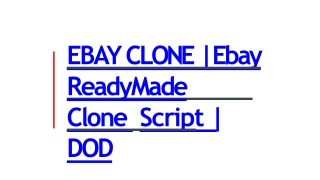 Best Ebay Clone Script - Readymade  Clone Script