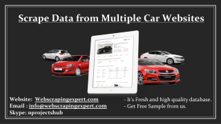 Scrape Data from Multiple Car Websites