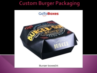 Custom Burger Packaging