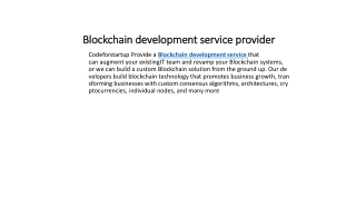 ‌Blockchain‌ ‌development‌ ‌service provider