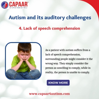 Autism and its auditory challenges - Best Autism Treatment in Bangalore - CAPAAR