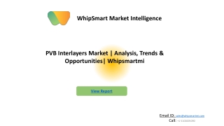 PVB Interlayers Market | Growth, Trends, Forecasts (2021 - 2027)