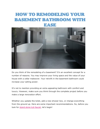 stand alone tub faucet
