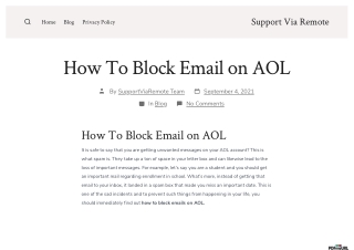 how to block emails on aol