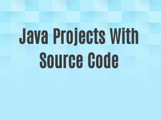 Java Projects With Source Code