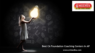 Best CA foundation coaching centers in ap
