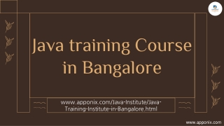 JAVA TRAINING