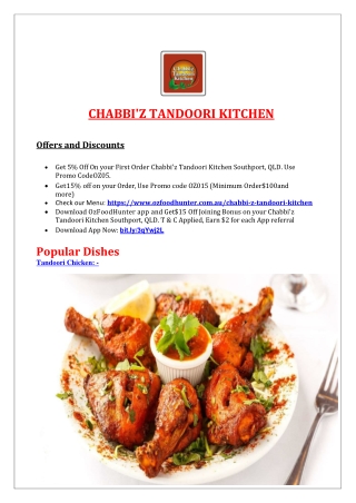 Chabbi'z Tandoori Kitchen Southport takeaway, QLD - 5% Off