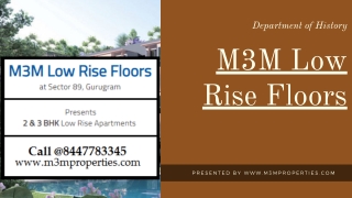 M3M Low Rise Floors | Sector 89