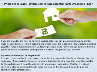 Prime Seller Leads - Which Element Are Essential Parts Of Landing Page?