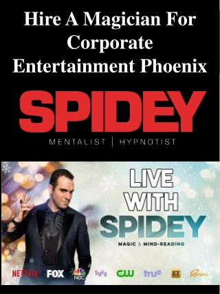 Hire A Magician For Corporate Entertainment Phoenix