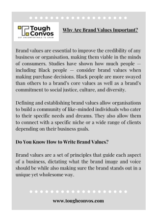 Why Are Brand Values Important