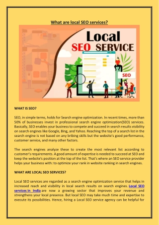 What are local SEO services