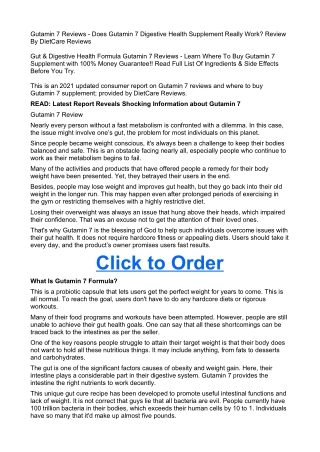 Gutamin 7 Reviews - Does Gutamin 7 Digestive Health Supplement Really Work? Rev