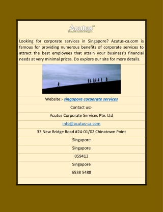 Singapore Corporate Services | Acutus-ca.com