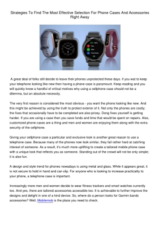 StrategiesToFindTheMostEffectiveSelectionForPhoneCasesAndAccessoriesRightAway