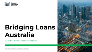 Bridging Loans in Australia