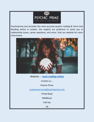 Tarot Reading Online | Psychicprime.com