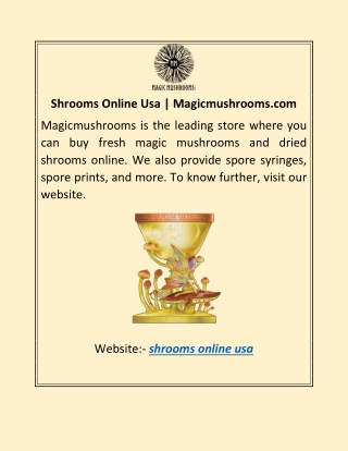 Shrooms Online Usa | Magicmushrooms.com