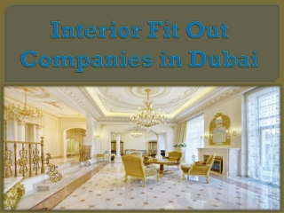 Interior Fit Out Companies in Dubai