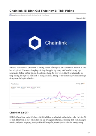 Chainlink Bị Định Giá Thấp Hay Bị Thổi Phồng