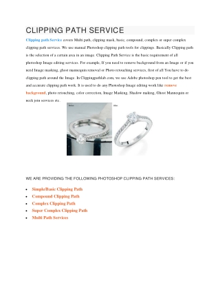 Clipping path servies