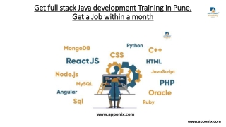 Get full stack Java development Training in Pune