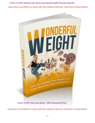 Wonderful Weight