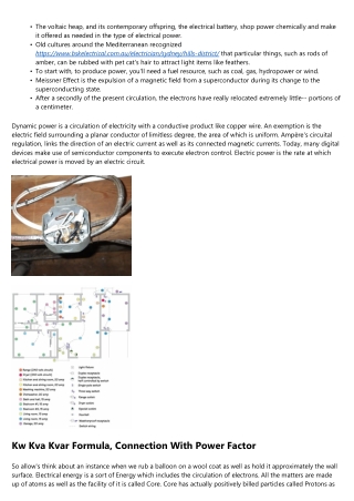 Various Types Of Electrical Sources