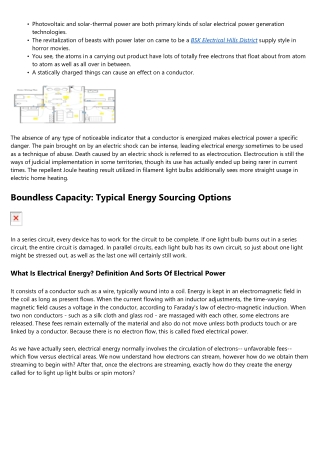 Various Sorts Of Electrical Sources