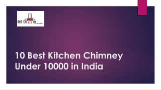 10 Best Kitchen Chimney Under 10000 in India