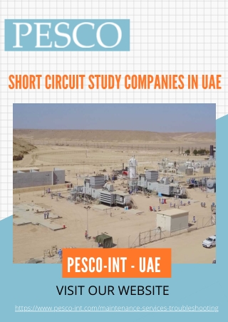 Short Circuit Study Companies in UAE  | Pesco-int