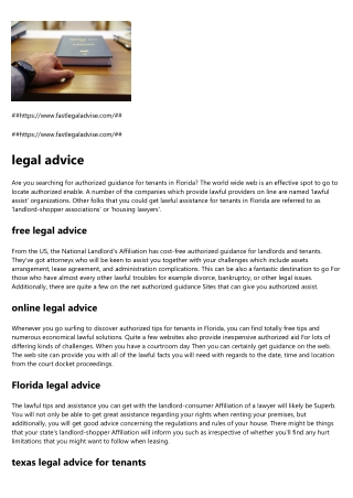legal advice section 21
