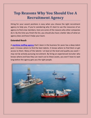 Top Reasons Why You Should Use A Recruitment Agency