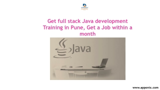 Get full stack Java development Training in Pune, Get a Job within a month