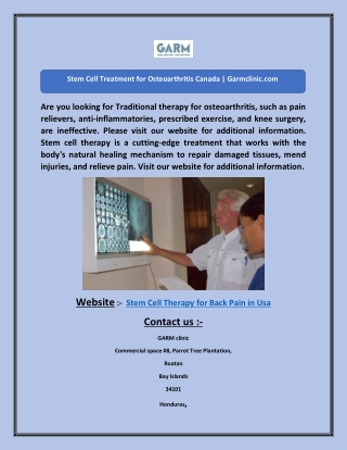 Stem Cell Therapy for Back Pain in Usa  Garmclinic.com (1)