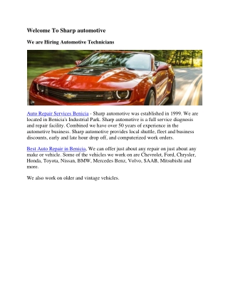 Oil Change Benicia