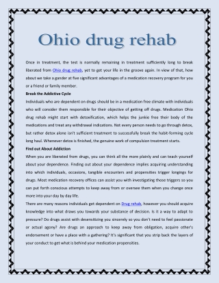 Ohio drug rehab