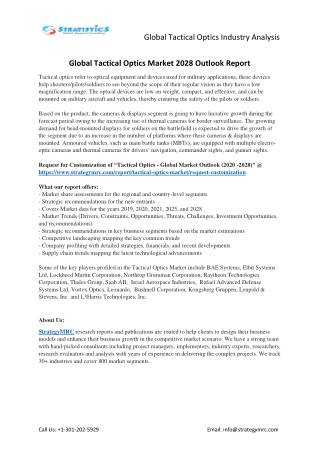 Tactical Optics Market Forecasts to 2028