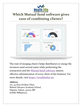 Which Mutual fund software gives ease of combining clients