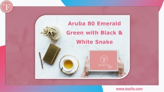 Aruba 80 Emerald Green with Black & White Snake