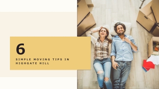 Moving Tips In Highgate Hill