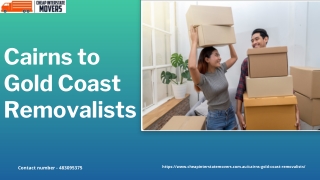 Removalists Cairns to Gold Coast | Cheap Interstate Movers
