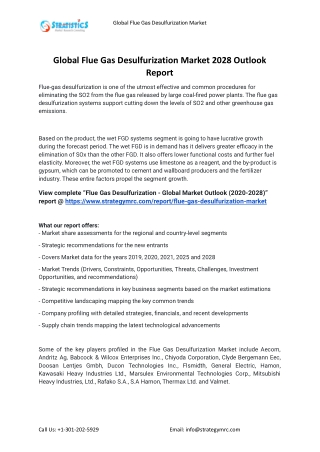 2021 Flue Gas Desulfurization Market Global Analysis Report