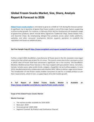 Global Frozen Snacks Market