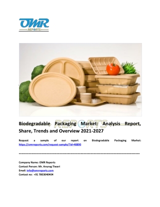 Biodegradable Packaging Market Size, Share, Industry Growth, Report 2027