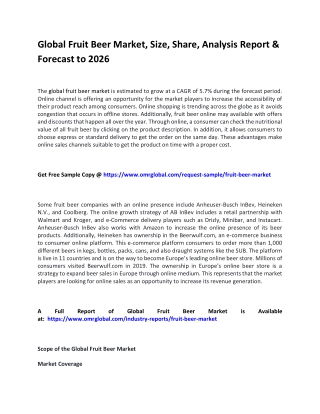 Global Fruit Beer Market